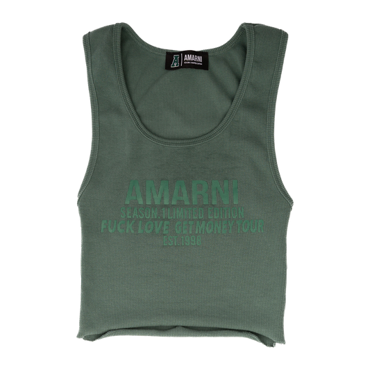 Amarni Ribbed Singlet (Forest Green)